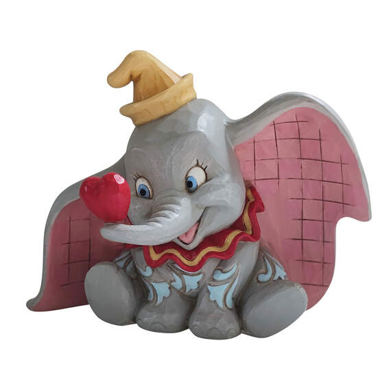 Jim Shore Disney Dumbo With Heart Figurine, 4.75"