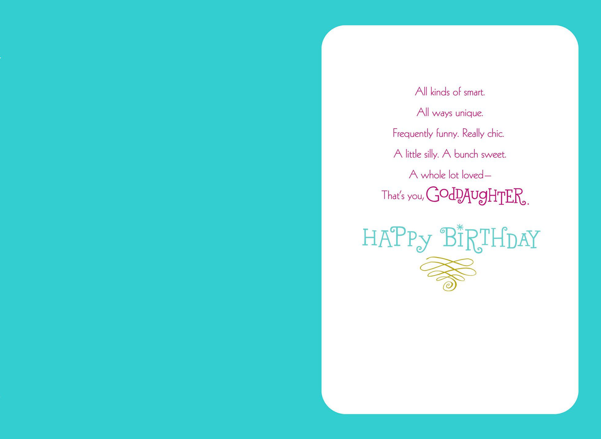 Balloons Birthday Card for Goddaughter
