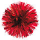 5.5" Red Metallic Pom-Pom Gift Bow
