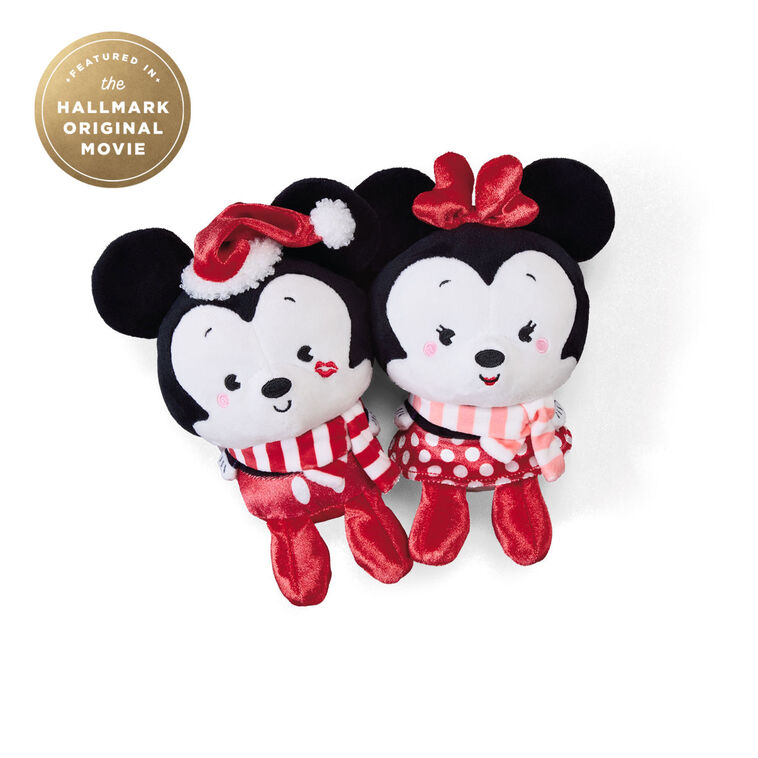 Hallmark + Disney Holiday Ever After Mickey and Minnie Magnetic Plush Pair, 4.5" H