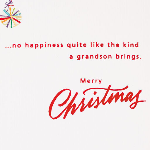 You Bring Happiness Christmas Card for Grandson, 