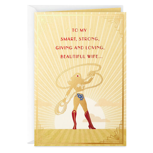 DC Comics™ Wonder Woman™ You Save My World Birthday Card for Wife, 