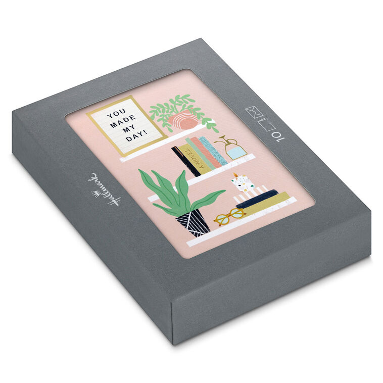 Shelves With Plants Blank Thank You Note Cards Pack  image number 1