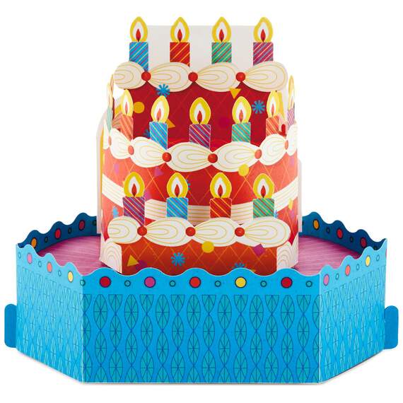 50th Birthday Cake With Candles Pop Up Musical Birthday Card With Light, , large image number 3