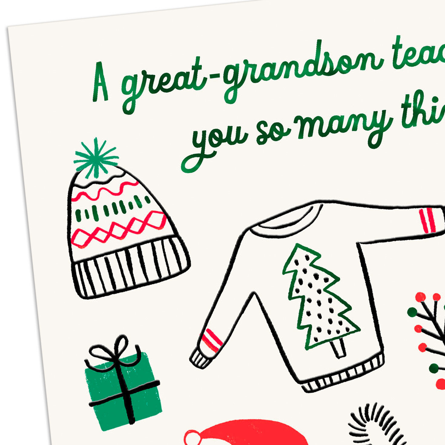 Love and Pride Christmas Card for Great-Grandson, , large image number 4