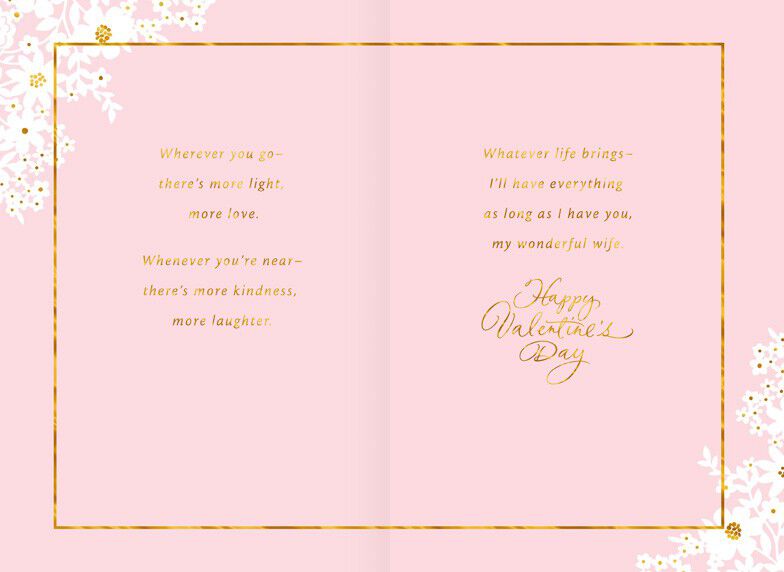 You Make Life Beautiful, Wife Valentine's Day Card
