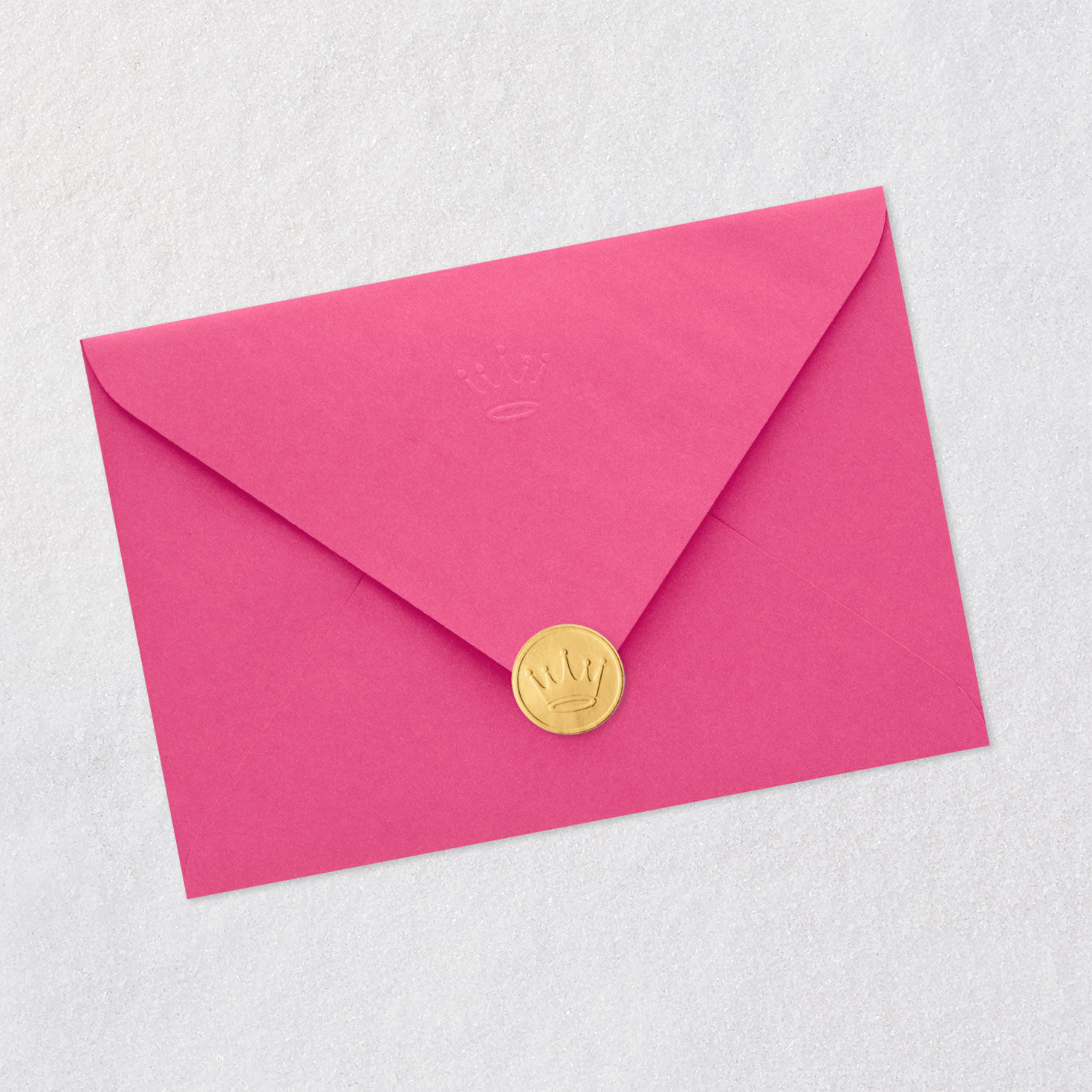 Pink Roses and Gold Stripes Romantic Mother's Day Card Envelope Back with Seal image number 8