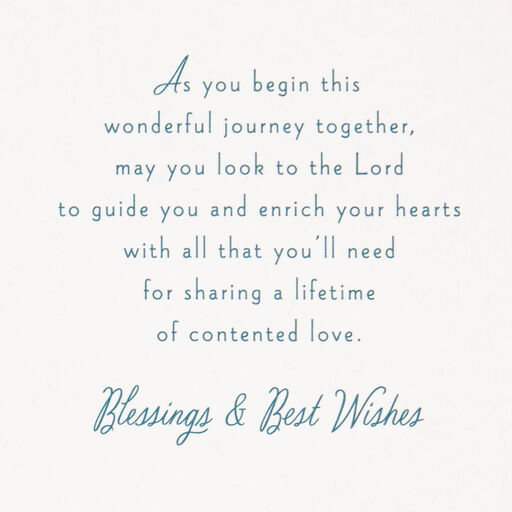 Blessings & Best Wishes Religious Wedding Card, 