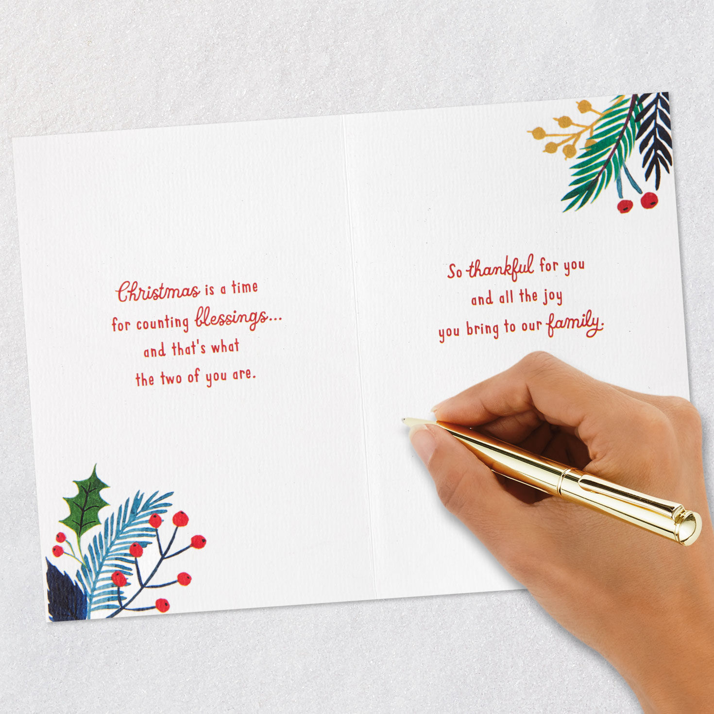A Time for Counting Blessings Christmas Card for Son and Daughter-in-Law for only USD 5.59 | Hallmark