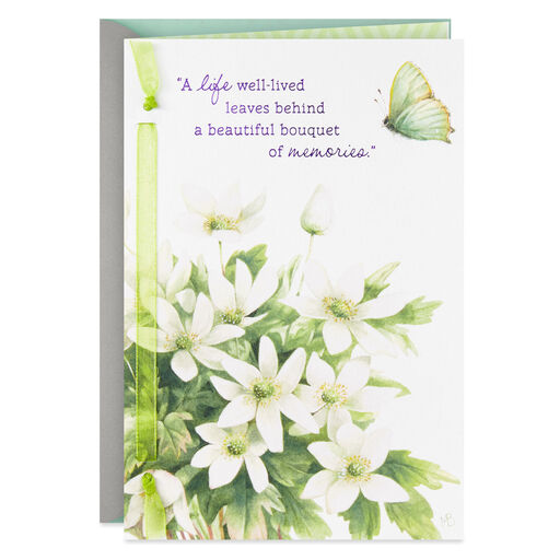 Marjolein Bastin Bouquet of Memories Sympathy Card, 