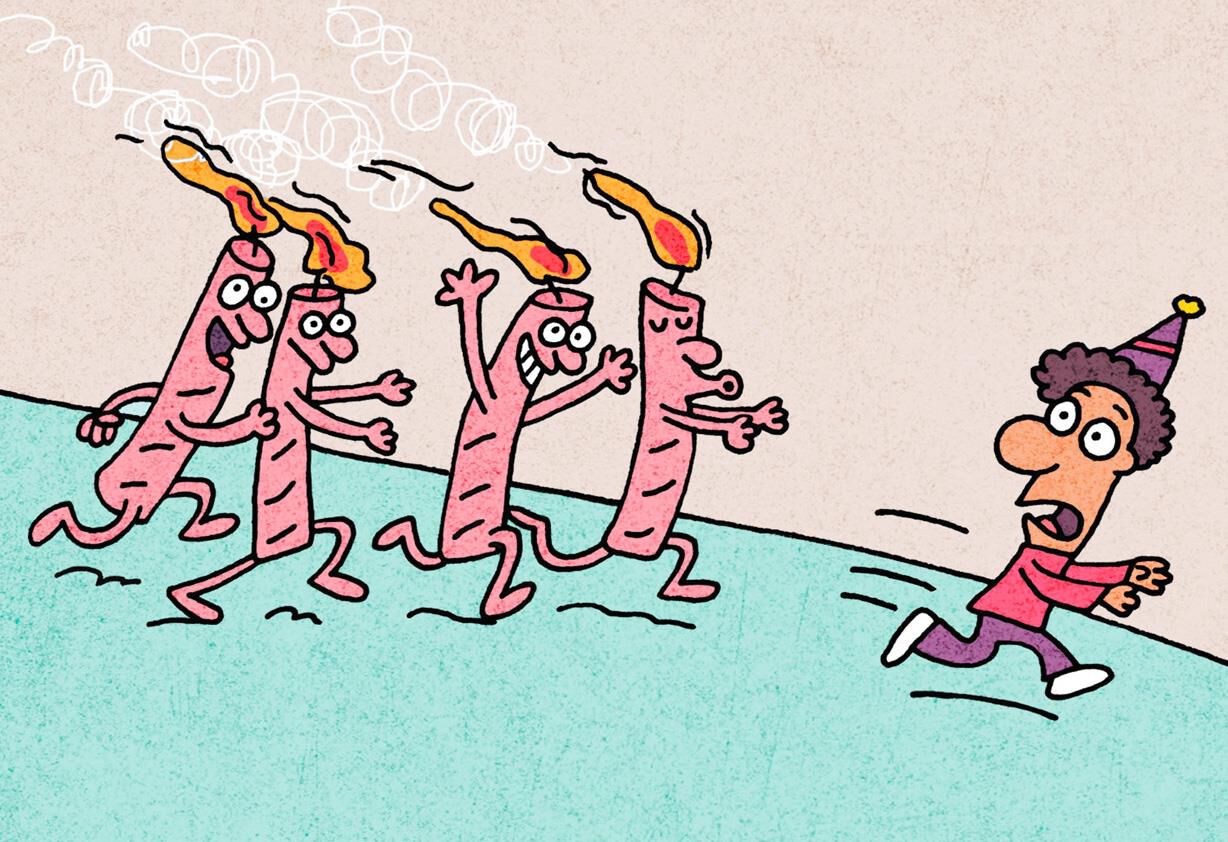 Running Candles Funny Birthday Card
