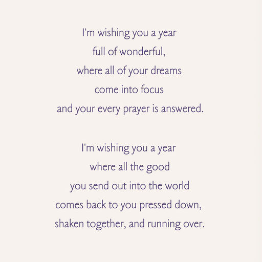 Wishes for a Year Full of Wonderful Birthday Card, 