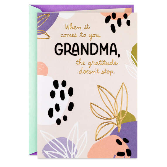 Gratitude and Love Mother's Day Card for Grandma