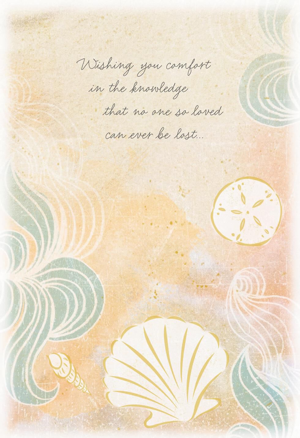 Seashells Wishing You Comfort Sympathy Card