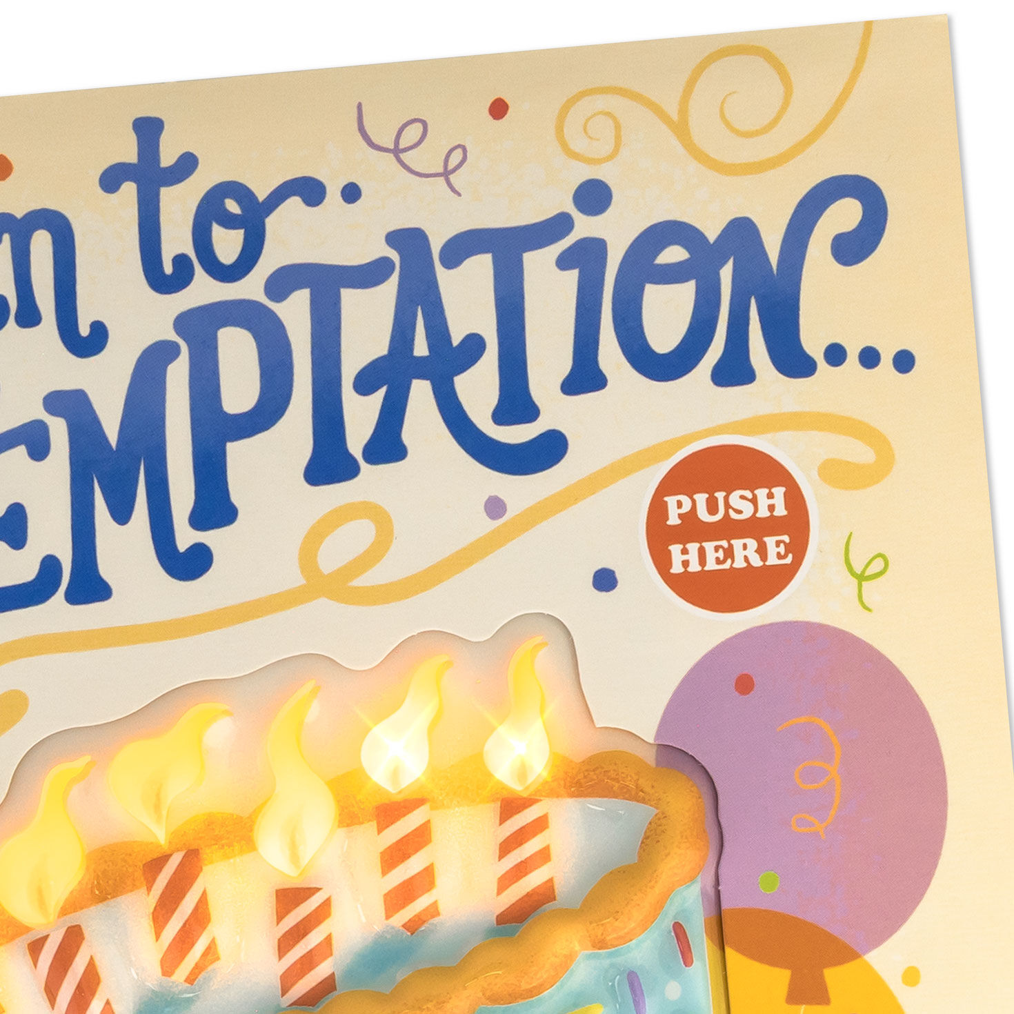 Flirty Cake Card With Light and Motion for Woman Card Front Detail image number 4