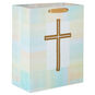 Gold Cross With Pastel Border Large Gift Bag Handle Detail image number 4