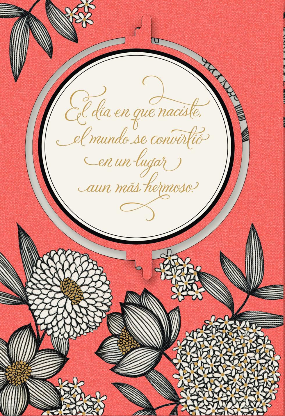 On the Day You Were Born Flowers Spanish-Language Birthday Card