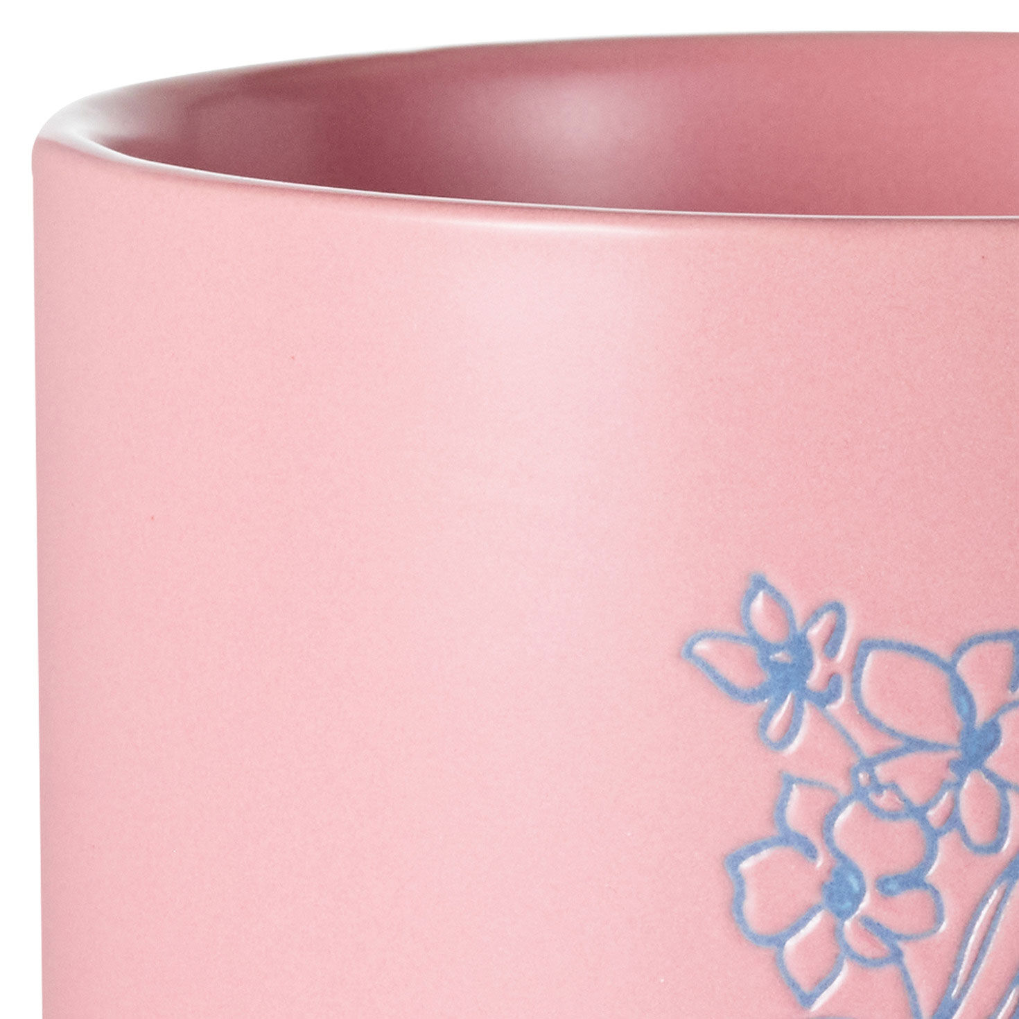 Grandma Pink Mug With Flower upclose view image number 5