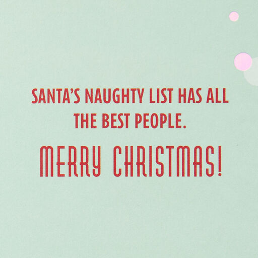 The Golden Girls Blanche Naughty List Funny Christmas Card, 
