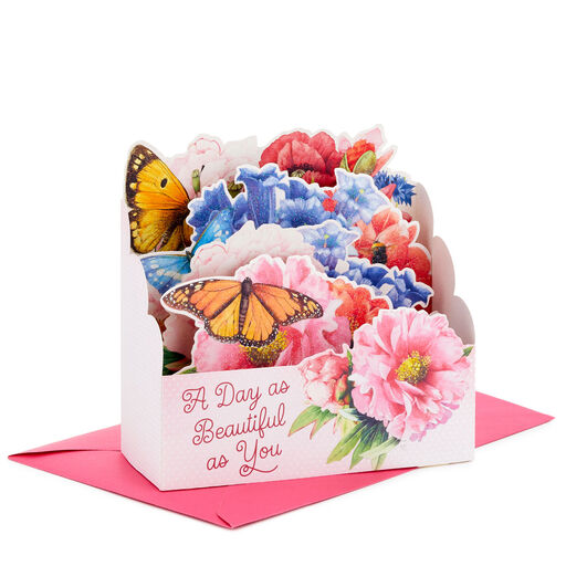 Marjolein Bastin Butterflies and Flowers 3D Pop-Up Mother's Day Card, 