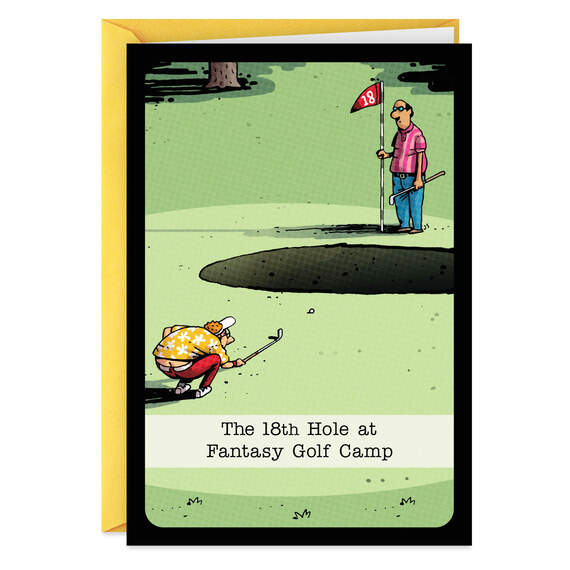 Fantasy Golf Camp Funny Birthday Card, , large image number 1