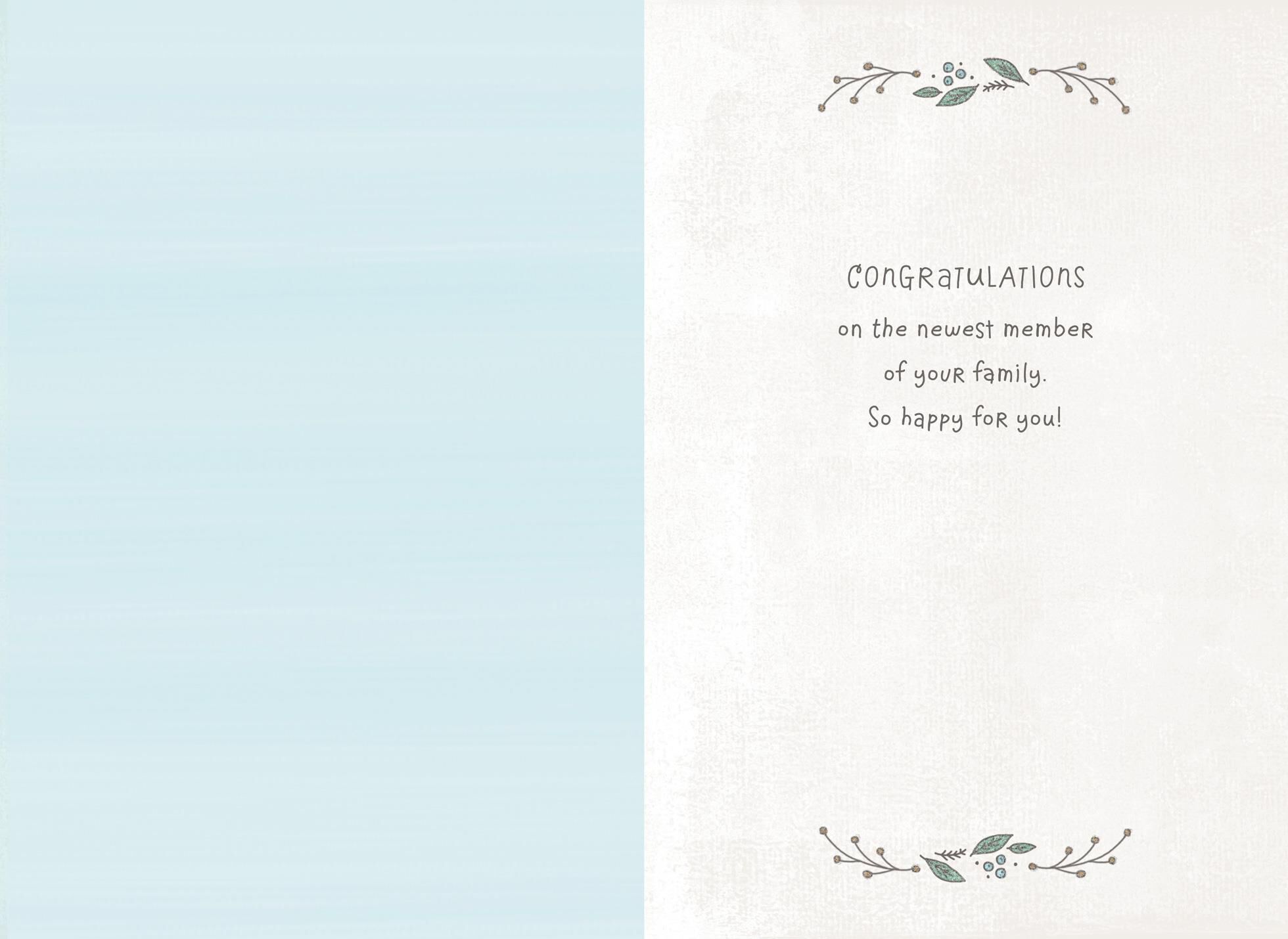 Dreams Grow and Hope Blooms New Baby Grandson Card