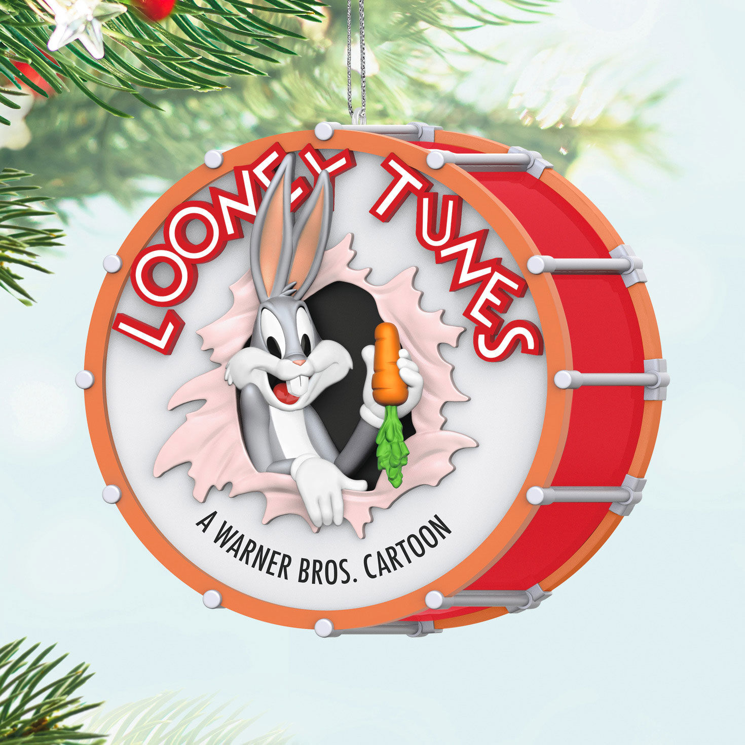 Looney Tunes Bugs Bunny Keepsake Ornament Hanging on tree image number 2