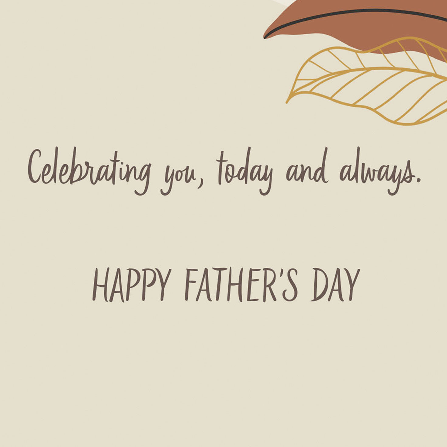Simple Leaves Father's Day Card Sentiment image number 2