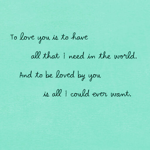 Loving You Is All I Need Love Card, 