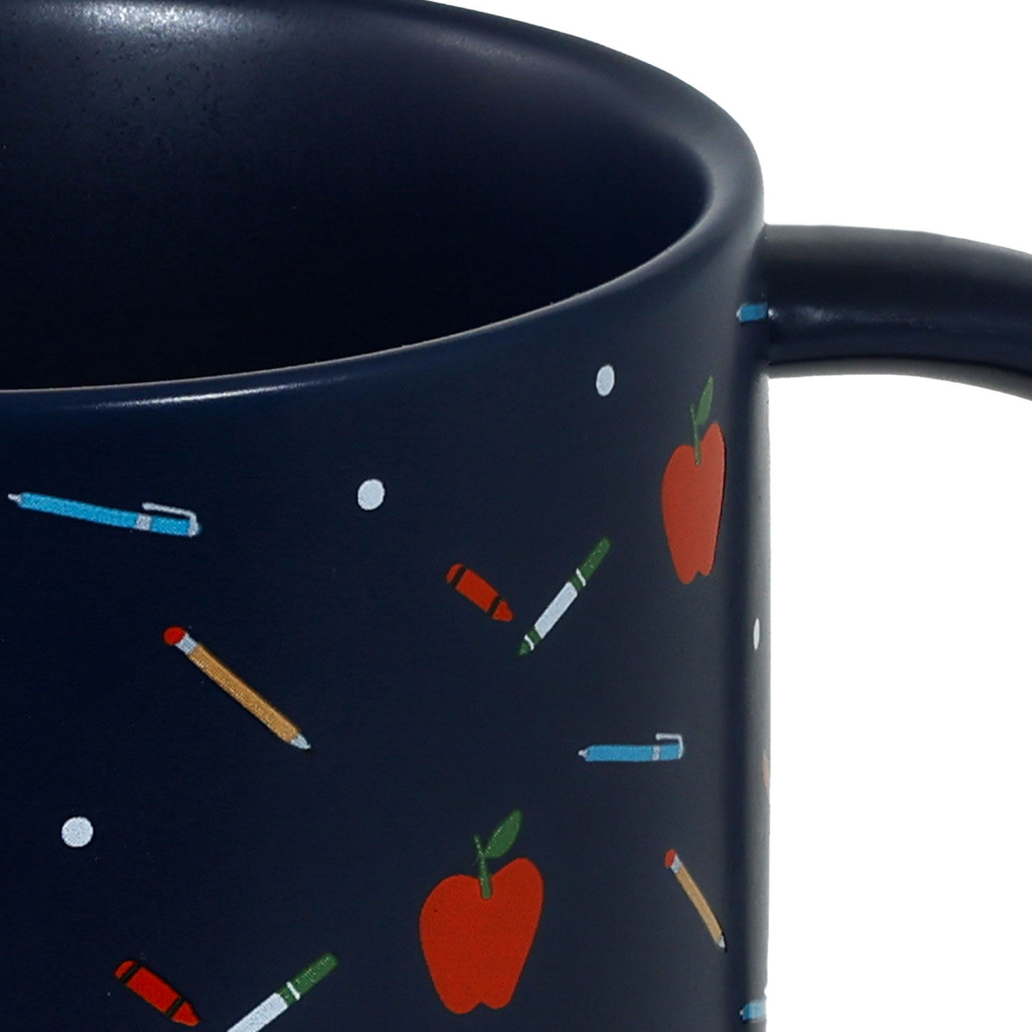 School Supplies Navy Teacher Mug upclose view image number 5