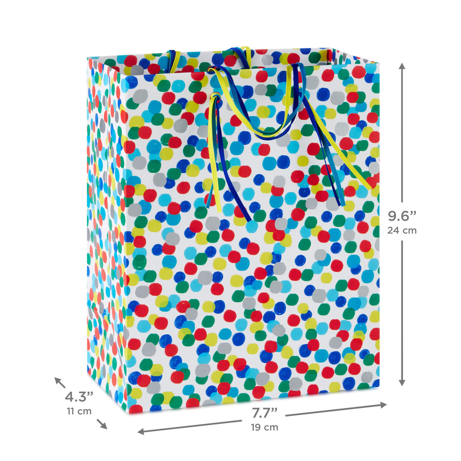 Painted Polka Dots Medium Gift Bag measurement image number 3