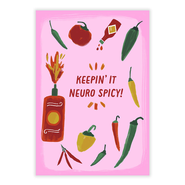 Peppers Hot Sauce Neurospicy Personalized Card front image number 2