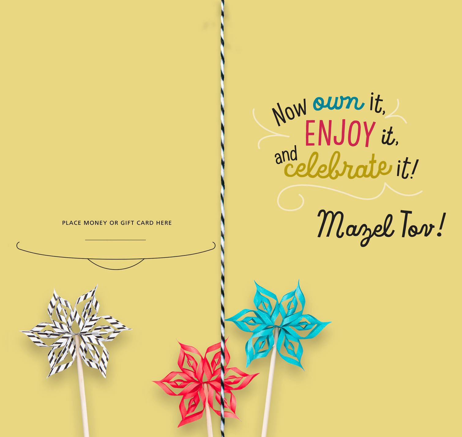 You Earned It Money Holder Bat Mitzvah Card