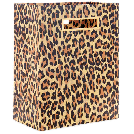 13" Cheetah Print Large Gift Bag, , large