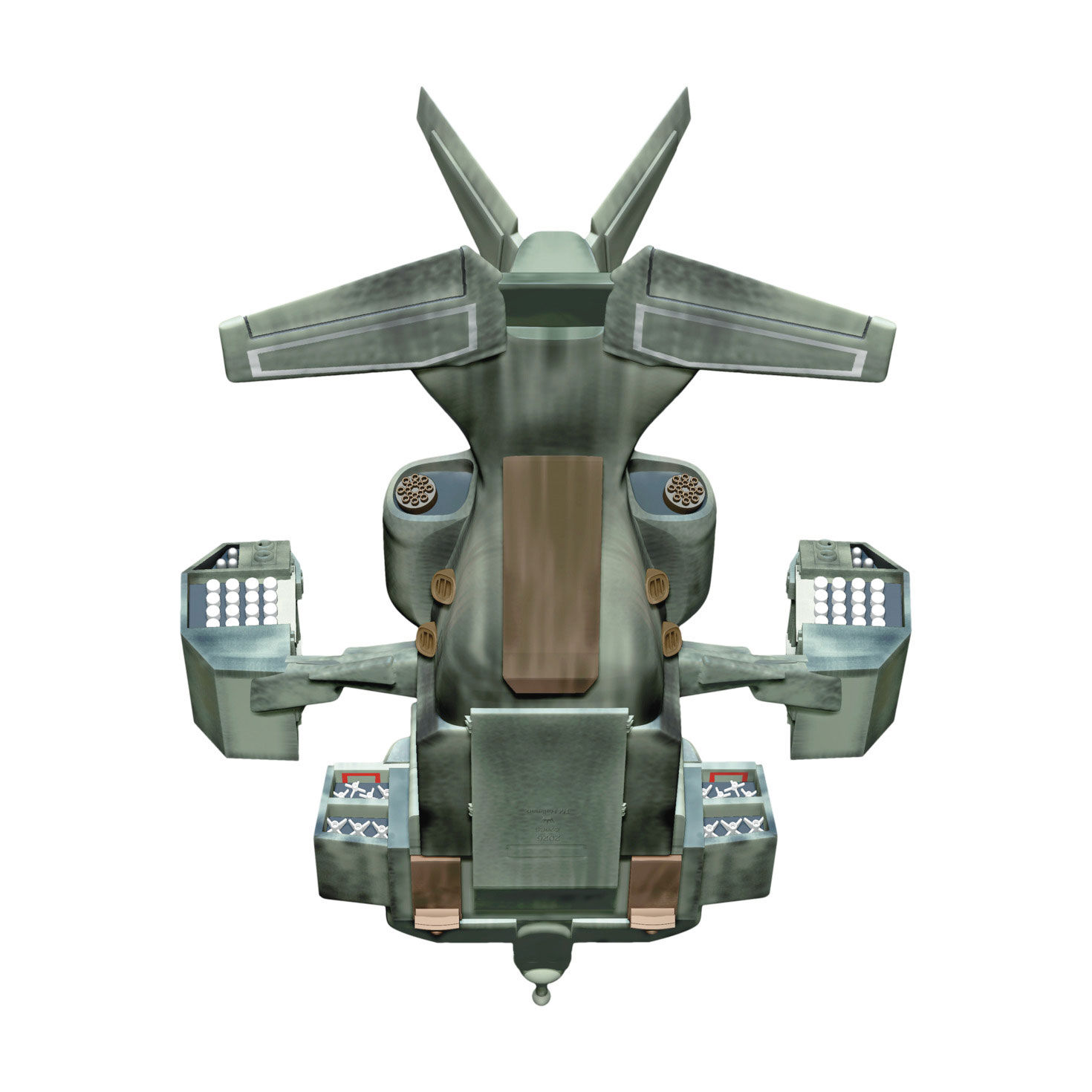 Aliens Cheyenne Spaceship Keepsake Ornament Back image number 6