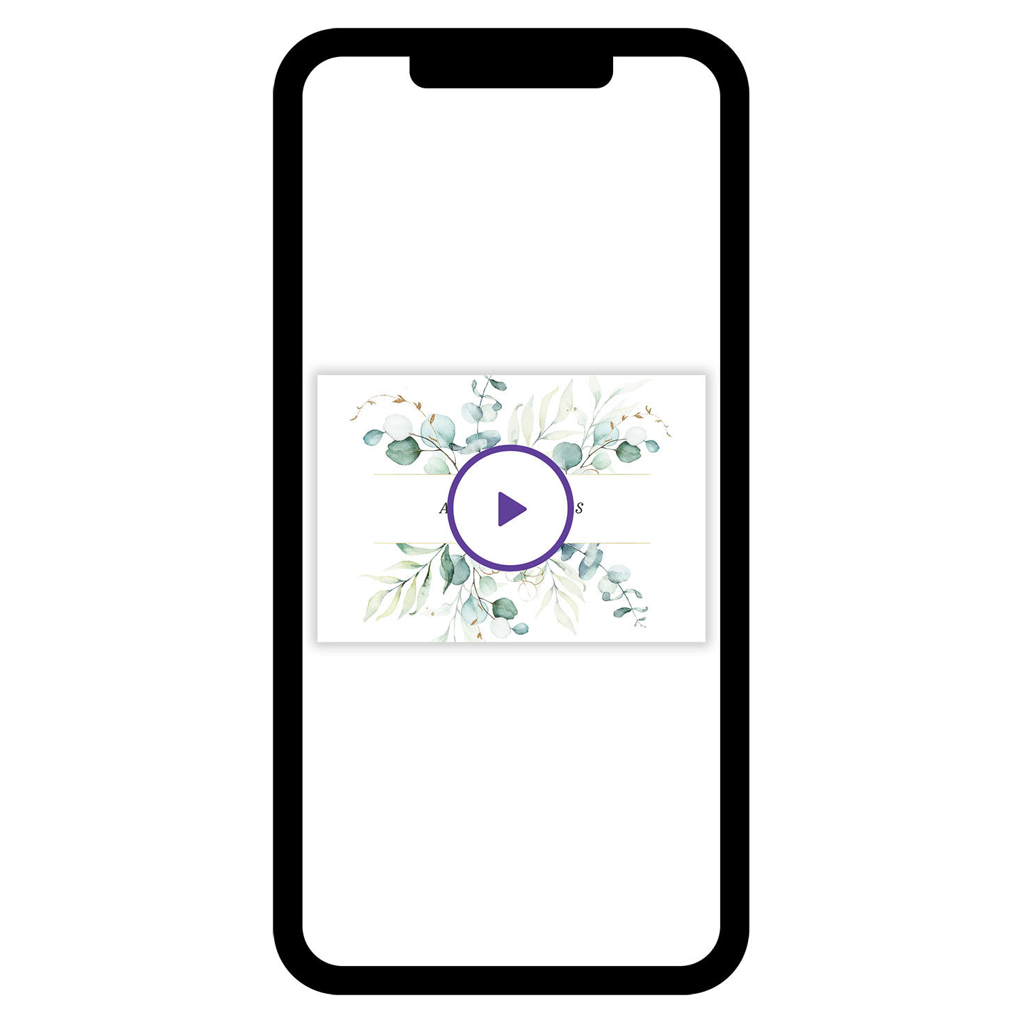 Watercolor Green Eucalyptus eCard