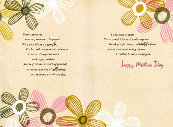 Heart and Flowers Mother's Day Card, , large image number 2