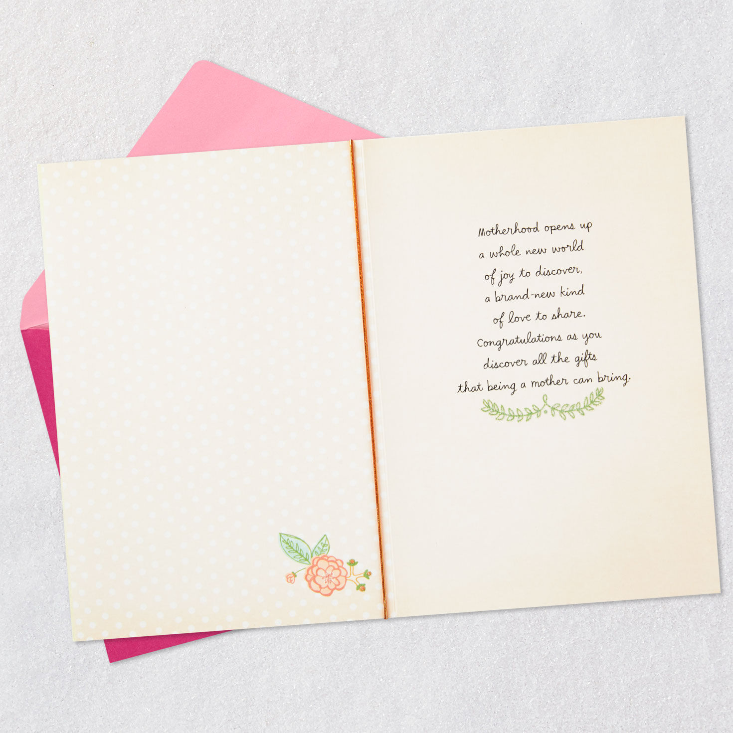 Charming Flowers 1st Mother's Day Card Open card with envelope image number 3
