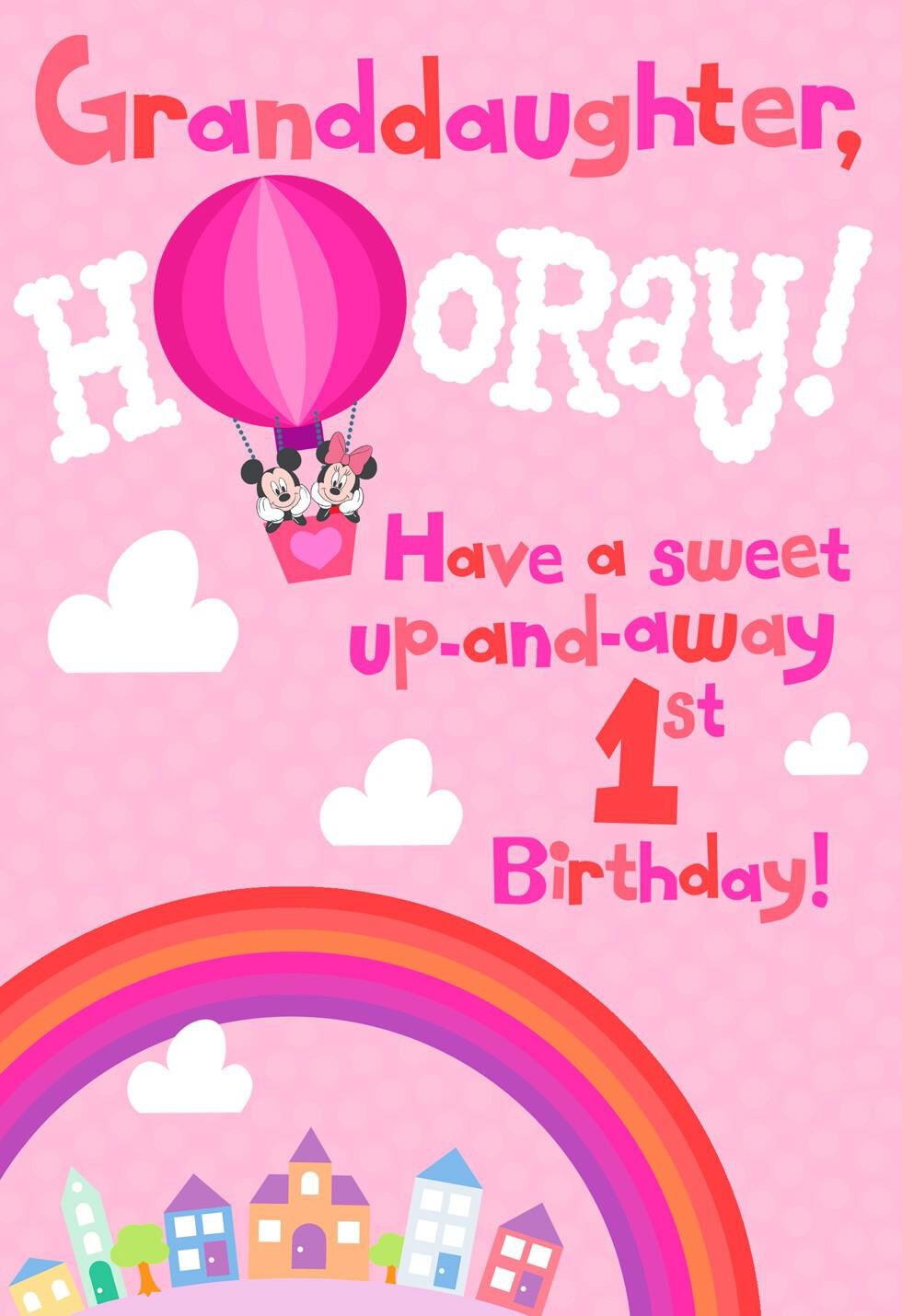 Mickey and Minnie Little Sunshine Turns One Birthday Card