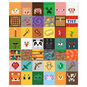 Minecraft Game Icons in Colorful Grid Fleece Blanket Flat image number 2