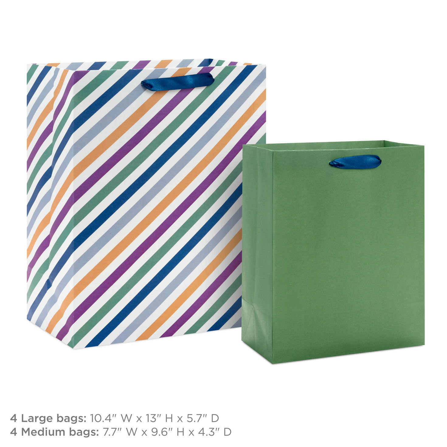 Cool Stripes and Solids 8-Pack Assorted Gift Bags, , large image number 3