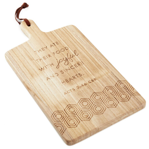 DaySpring Candace Cameron Bure Joyful Hearts Wood Serving Board, 