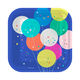 Balloons and Confetti Square Dessert Plates, Set of 8
