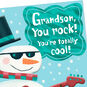 Snowman and Bass Guitar Grandson Christmas Card Card Front Detail image number 5