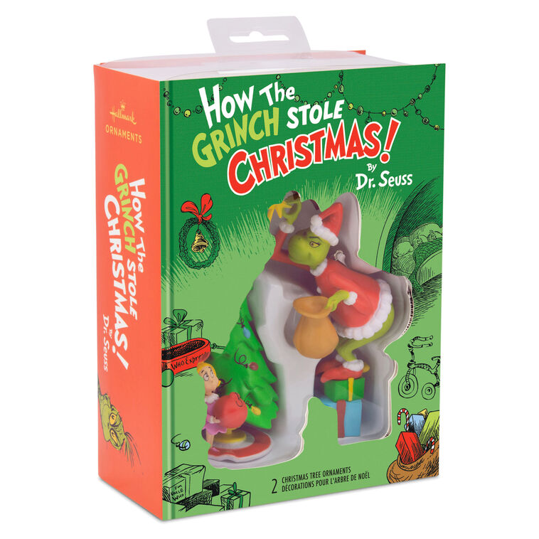 Dr. Seuss's How the Grinch Stole Christmas!™ Grinch and Cindy-Lou Who Hallmark Ornaments, Set of 2, , large image number 2