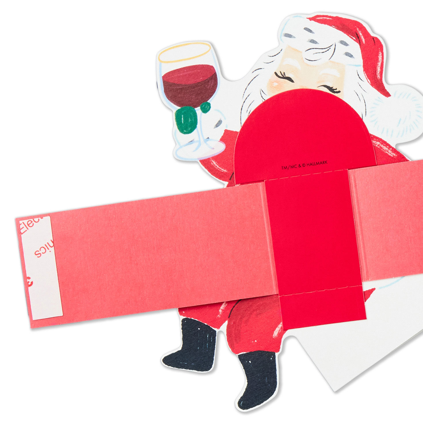 Vintage Santa Holiday Wine Bottle Accessory upclose view image number 3