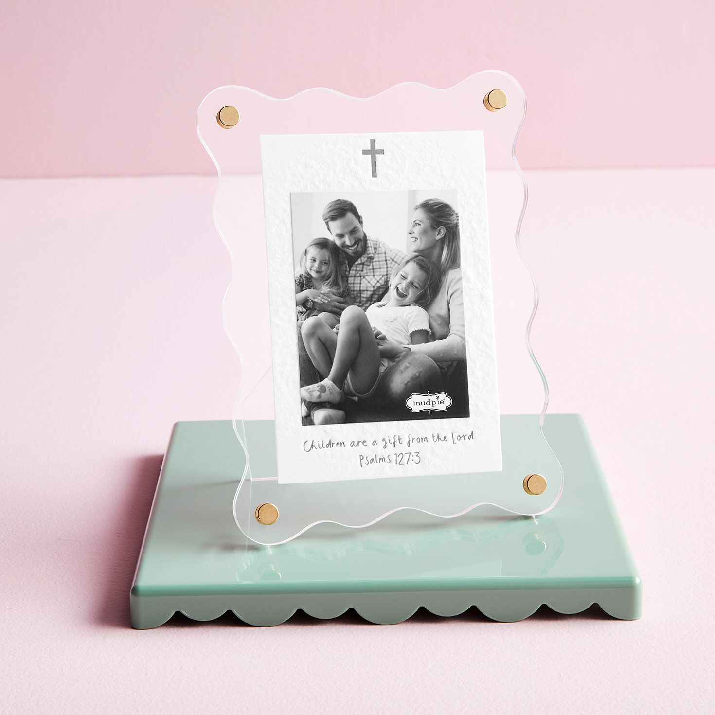 Mud Pie Acrylic Picture Frame With Cross and Bible Verse, 3x4, , large image number 2