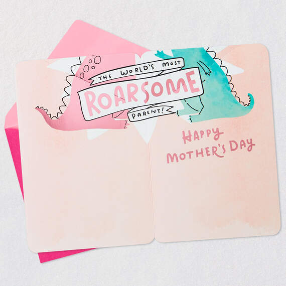 Roarsome Dinosaur Pop-Up Funny Mother's Day Card for Mom, , large image number 4