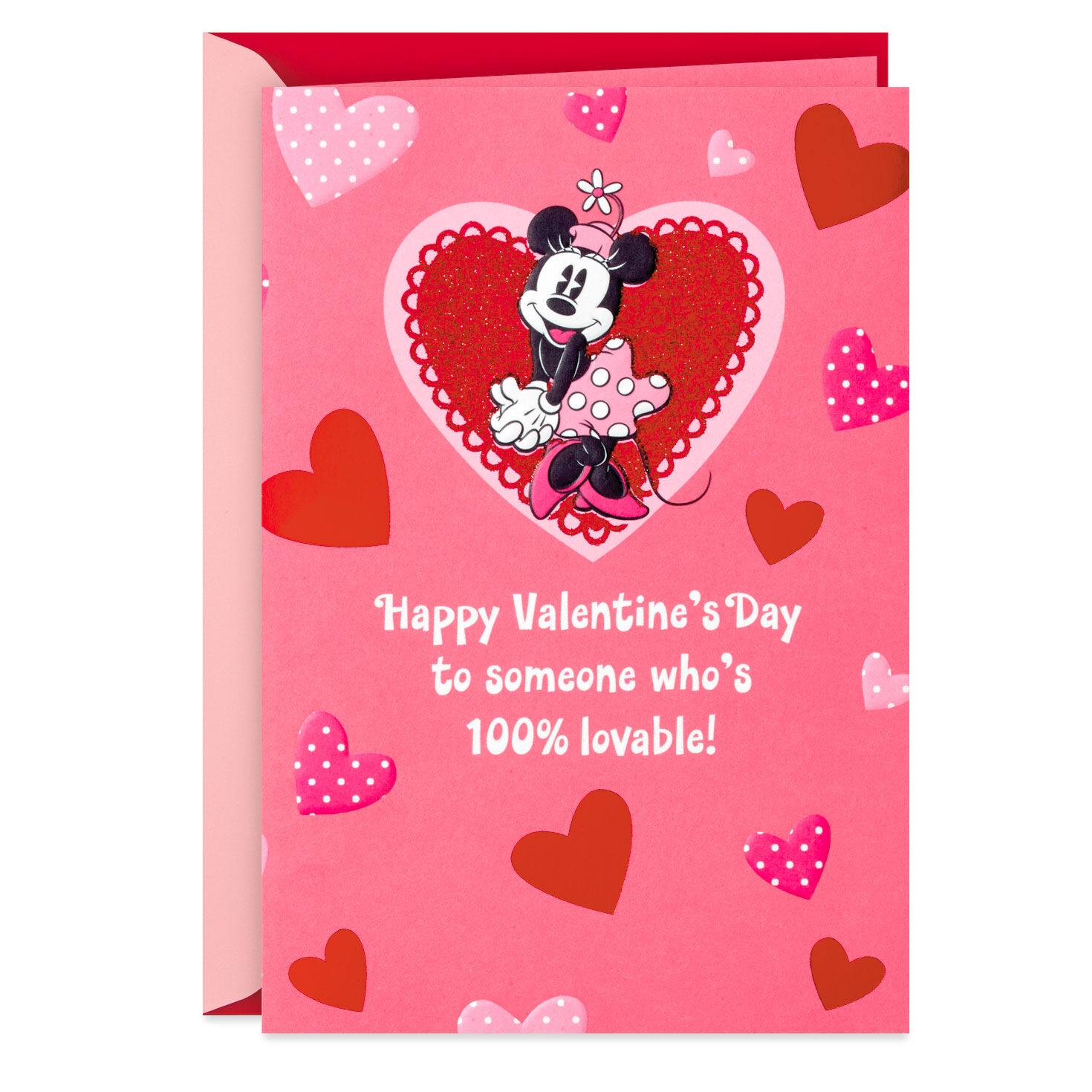 Disney Minnie Mouse Loved and Lovable Valentine's Day Card