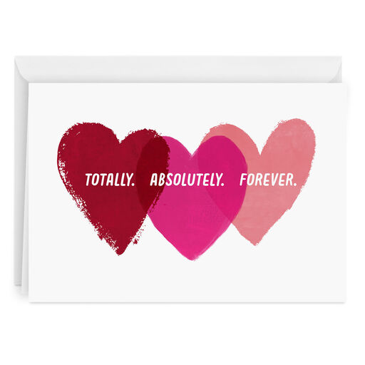 Personalized Red and Pink Hearts Love Card, 
